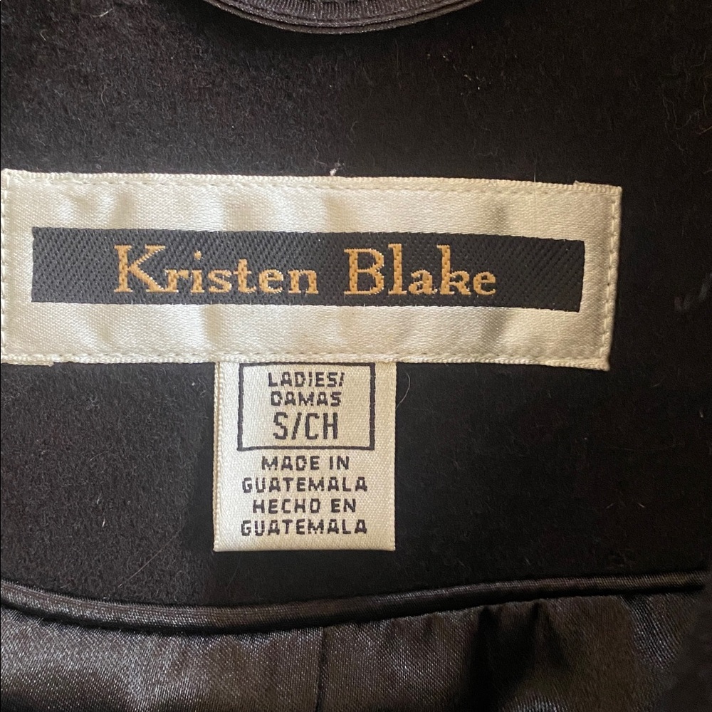 Kristen Blake Wool Elegant Black Coat. Small - Picture 9 of 12